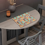 Tropical Tiki Pattern Print Placemat