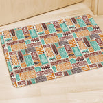 Tropical Tiki Pattern Print Polyester Doormat