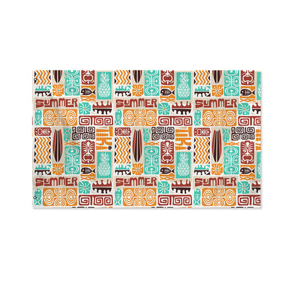 Tropical Tiki Pattern Print Polyester Flag