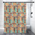 Tropical Tiki Pattern Print Premium Shower Curtain