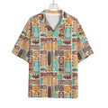Tropical Tiki Pattern Print Rayon Hawaiian Shirt