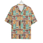 Tropical Tiki Pattern Print Rayon Hawaiian Shirt
