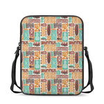 Tropical Tiki Pattern Print Rectangular Crossbody Bag