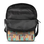 Tropical Tiki Pattern Print Rectangular Crossbody Bag