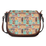 Tropical Tiki Pattern Print Saddle Bag