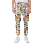 Tropical Tiki Pattern Print Scuba Joggers