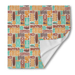 Tropical Tiki Pattern Print Silk Bandana