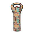 Tropical Tiki Pattern Print Single Neoprene Wine Tote