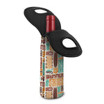 Tropical Tiki Pattern Print Single Neoprene Wine Tote