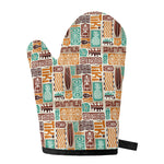 Tropical Tiki Pattern Print Single Oven Mitt