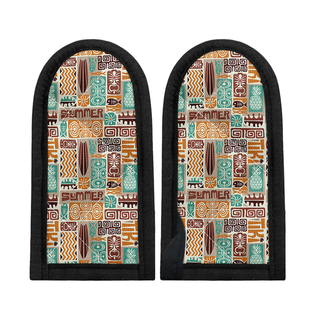 Tropical Tiki Pattern Print Skillet Handle Cover