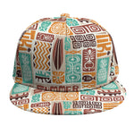 Tropical Tiki Pattern Print Snapback Cap
