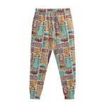 Tropical Tiki Pattern Print Sweatpants