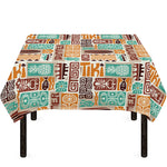 Tropical Tiki Pattern Print Tablecloth
