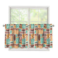 Tropical Tiki Pattern Print Tier Curtains