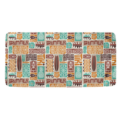 Tropical Tiki Pattern Print Towel