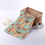 Tropical Tiki Pattern Print Towel