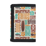 Tropical Tiki Pattern Print Trifold Wallet