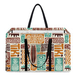 Tropical Tiki Pattern Print Utility Tote Bag