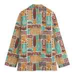 Tropical Tiki Pattern Print Women's Blazer