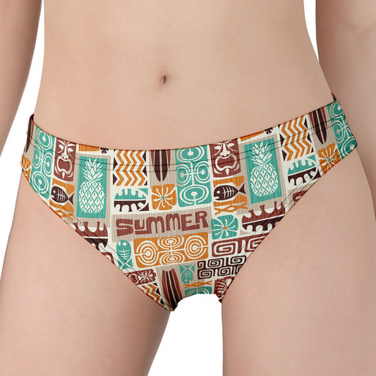 Tropical Tiki Pattern Print Women's Panties