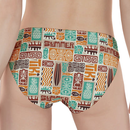 Tropical Tiki Pattern Print Women's Panties