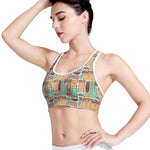 Tropical Tiki Pattern Print Women's Sports Bra