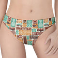 Tropical Tiki Pattern Print Women's Thong