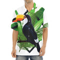 Tropical Toco Toucan Print Aloha Shirt