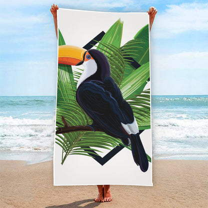 Tropical Toco  Toucan Print Beach Towel