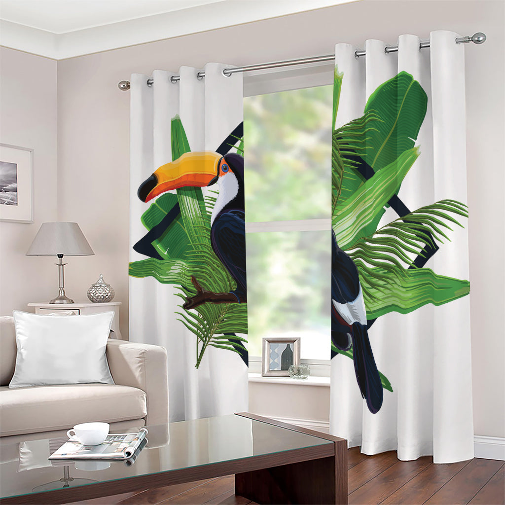 Tropical Toco  Toucan Print Blackout Grommet Curtains