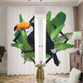 Tropical Toco Toucan Print Dimout Pencil Pleat Curtains