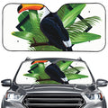 Tropical Toco Toucan Print Car Windshield Sun Shade