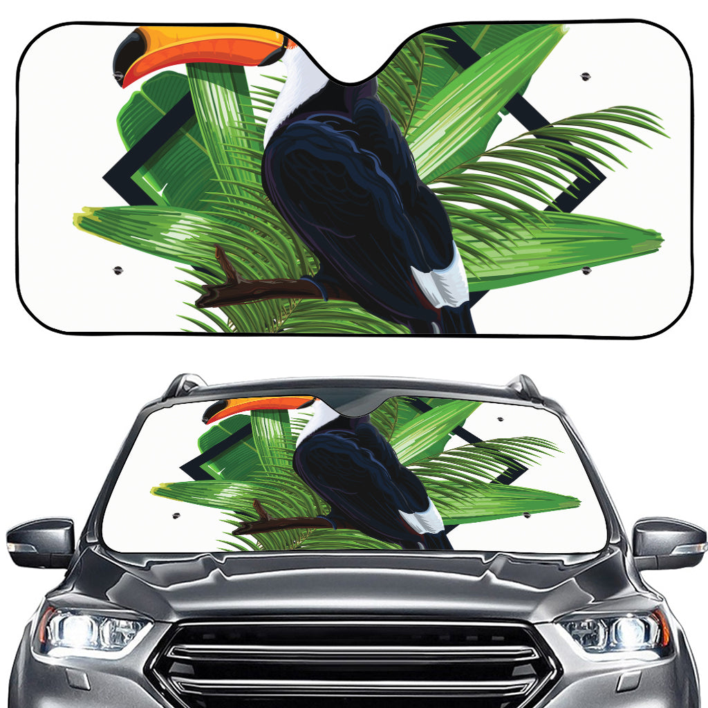 Tropical Toco  Toucan Print Car Windshield Sun Shade