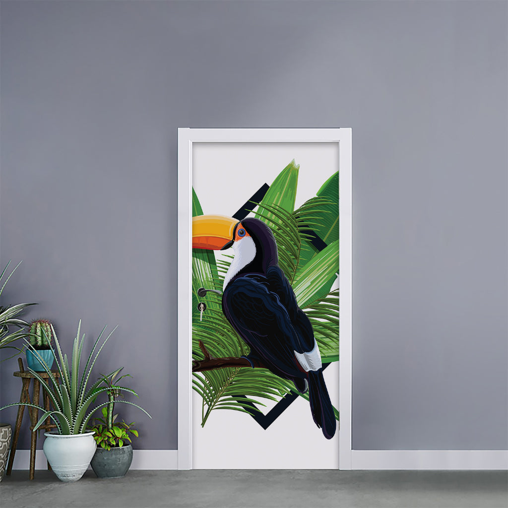 Tropical Toco  Toucan Print Door Sticker