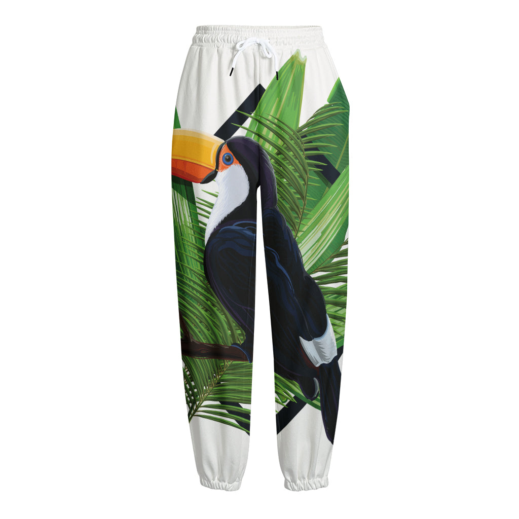 Tropical Toco  Toucan Print Fleece Lined Knit Pants