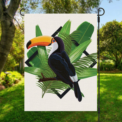 Tropical Toco  Toucan Print Garden Flag