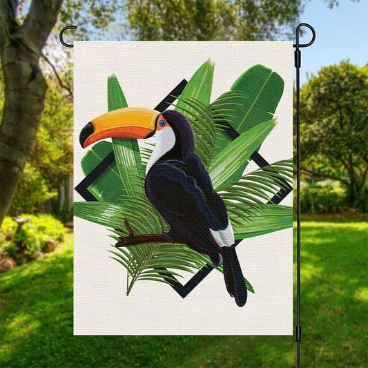 Tropical Toco  Toucan Print Garden Flag