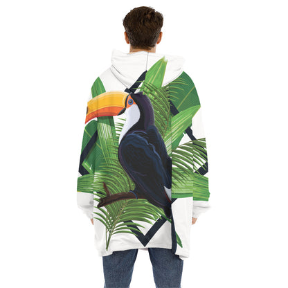 Tropical Toco  Toucan Print Hoodie Blanket