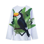 Tropical Toco  Toucan Print Long Sleeve Short Coat