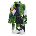Tropical Toco  Toucan Print Men's Bathrobe