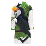 Tropical Toco  Toucan Print Men's Bathrobe
