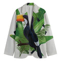 Tropical Toco Toucan Print Men's Blazer