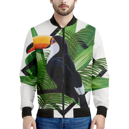Tropical Toco  Toucan Print Men's Bomber Jacket