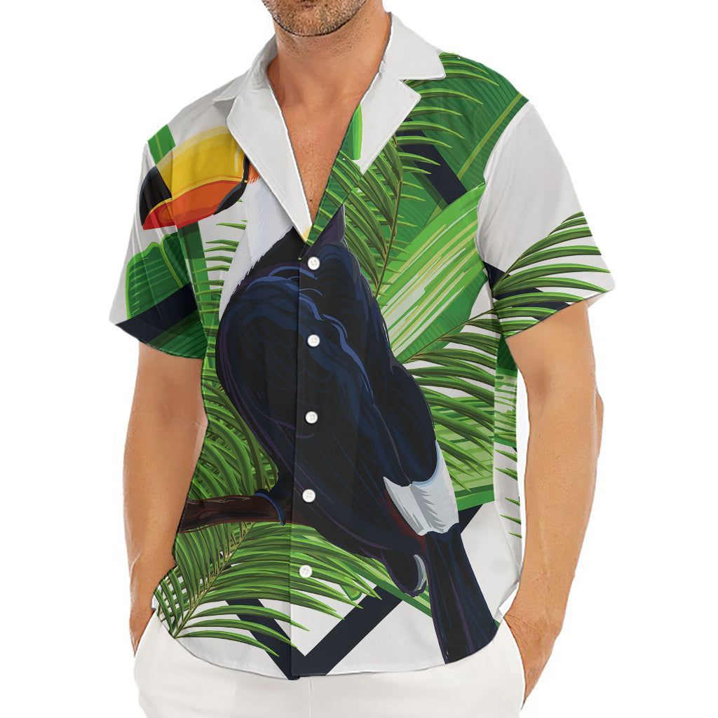 Tropical Toco  Toucan Print Men's Deep V-Neck Shirt