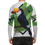 Tropical Toco  Toucan Print Men's Long Sleeve Rash Guard