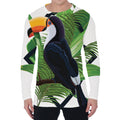 Tropical Toco Toucan Print Men's Long Sleeve T-Shirt