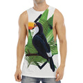 Tropical Toco Toucan Print Men's Muscle Tank Top