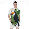 Tropical Toco Toucan Print Men's Romper