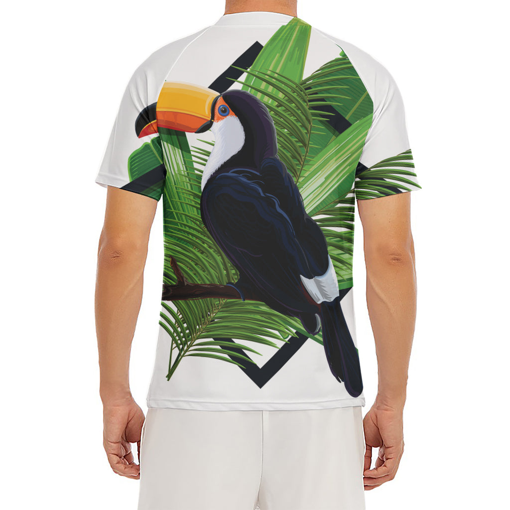 Tropical Toco  Toucan Print Men's Short Sleeve Rash Guard